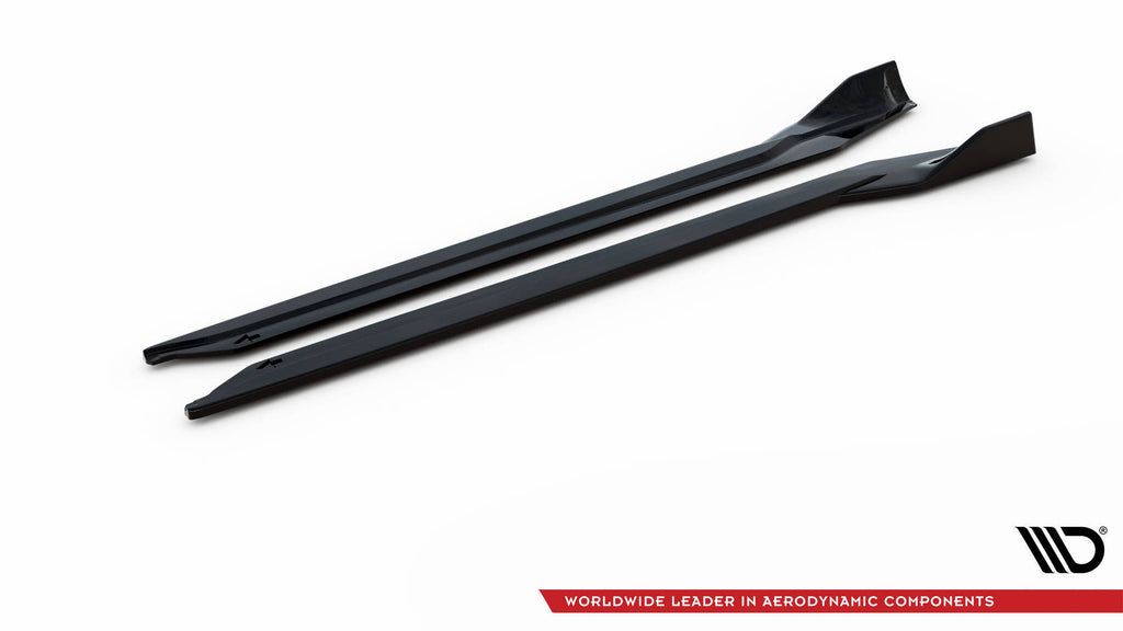 Maxton Design Street+ Seitenschweller Leisten passend für Porsche 911 Turbo S Sport Package 992 schwarz Hochglanz