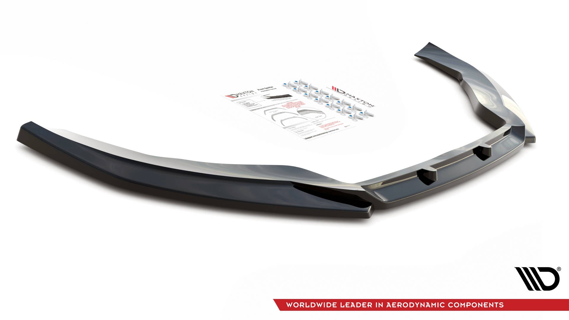 Maxton Design Street+ Spoilerlippe Front Ansatz V.4 passend für VW Passat CC schwarz Hochglanz