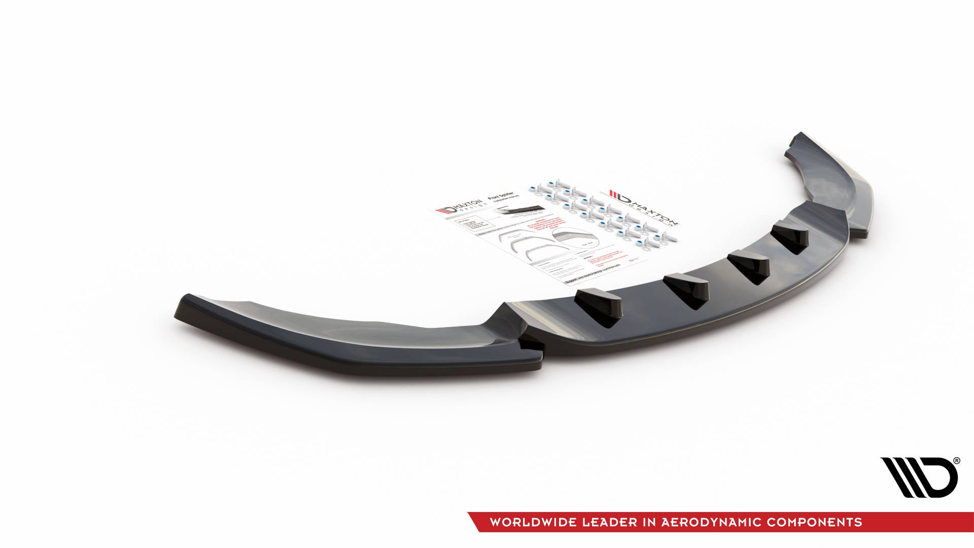 Maxton Design Street+ Spoilerlippe Front Ansatz V.2 passend für BMW 3er Coupe M-Paket E46 schwarz Hochglanz
