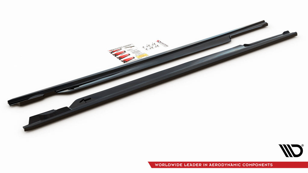 Maxton Design Street+ Seitenschweller Leisten passend für VW Passat B8 Facelift schwarz Hochglanz