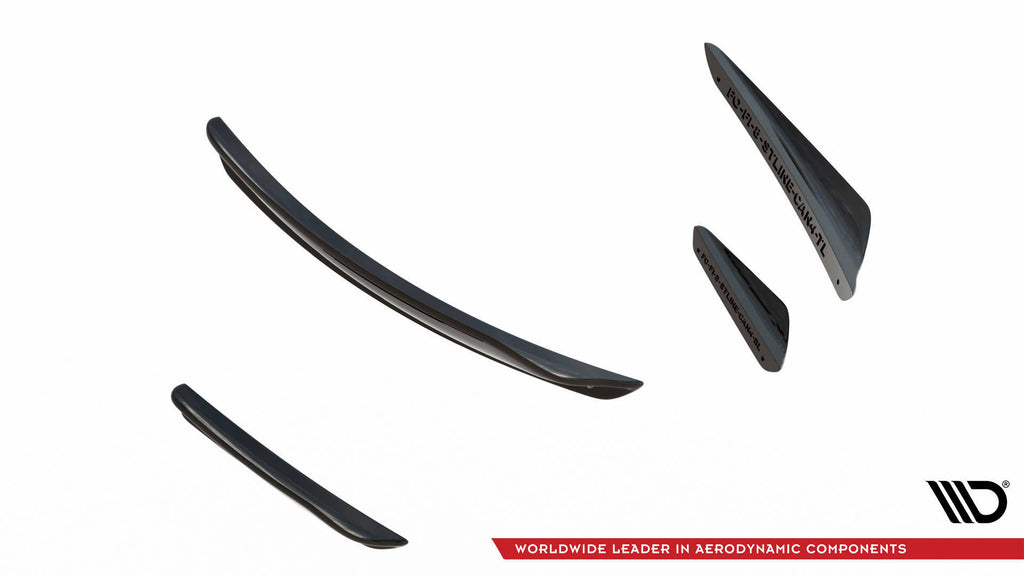 Maxton Design Stoßstangen Flaps Wings vorne Canards passend für V.3 Ford Fiesta Mk8 ST / ST-Line