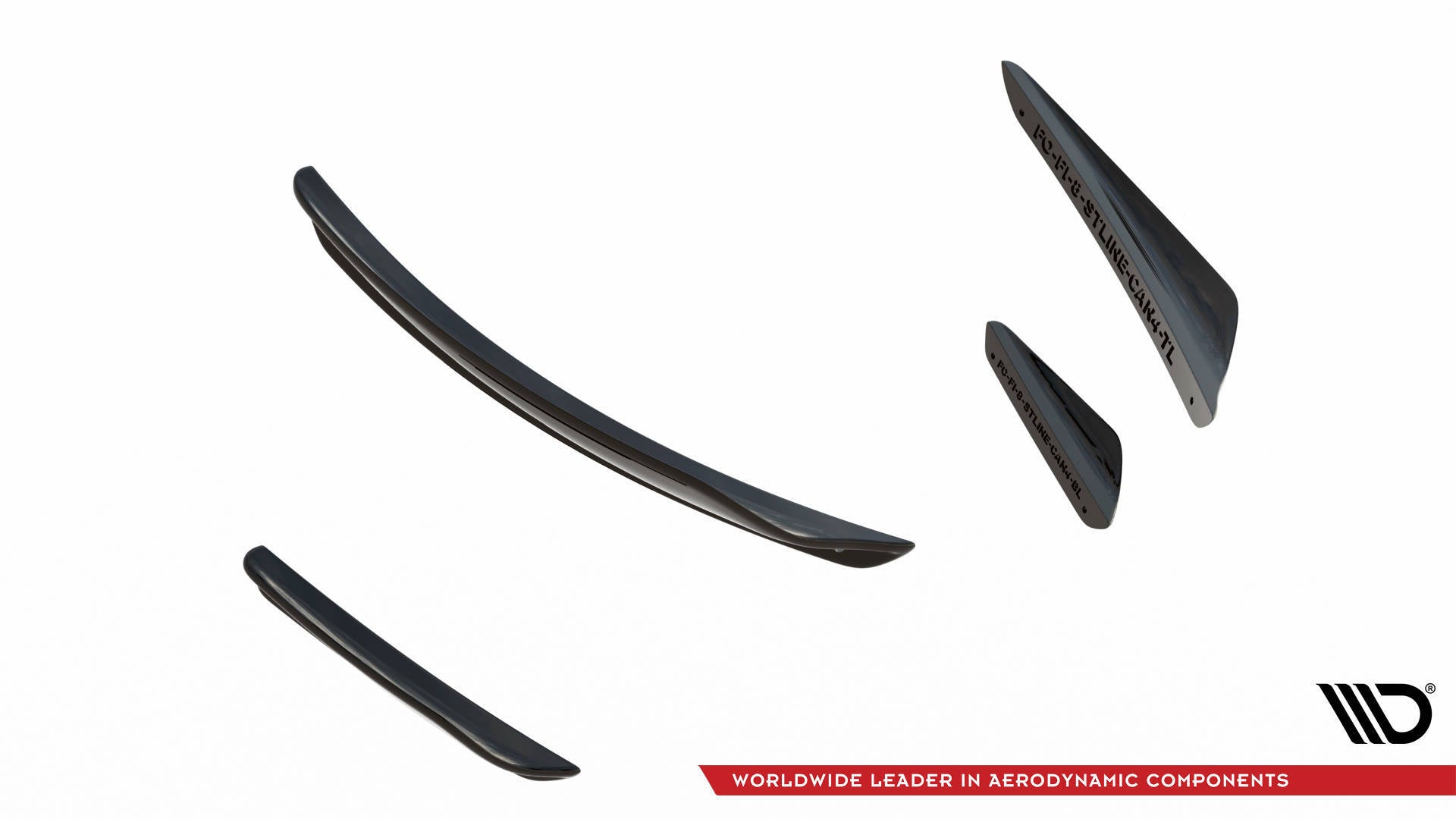 Maxton Design Stoßstangen Flaps Wings vorne Canards passend für V.3 Ford Fiesta Mk8 ST / ST-Line