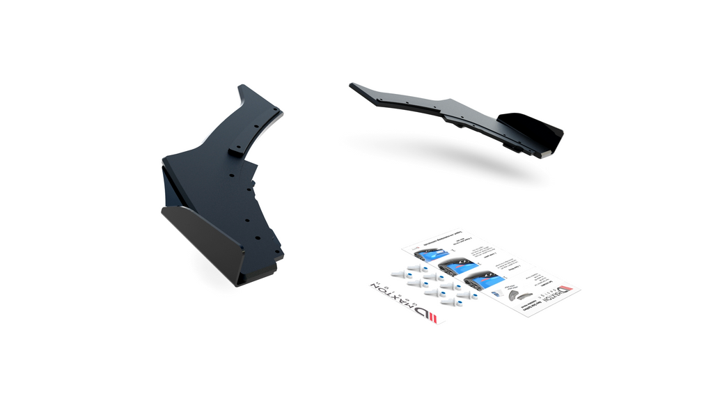 Maxton Design Street Pro Heck Ansatz Flaps Diffusor V.3 + Flaps passend für BMW 1er M140i schwarz Hochglanz