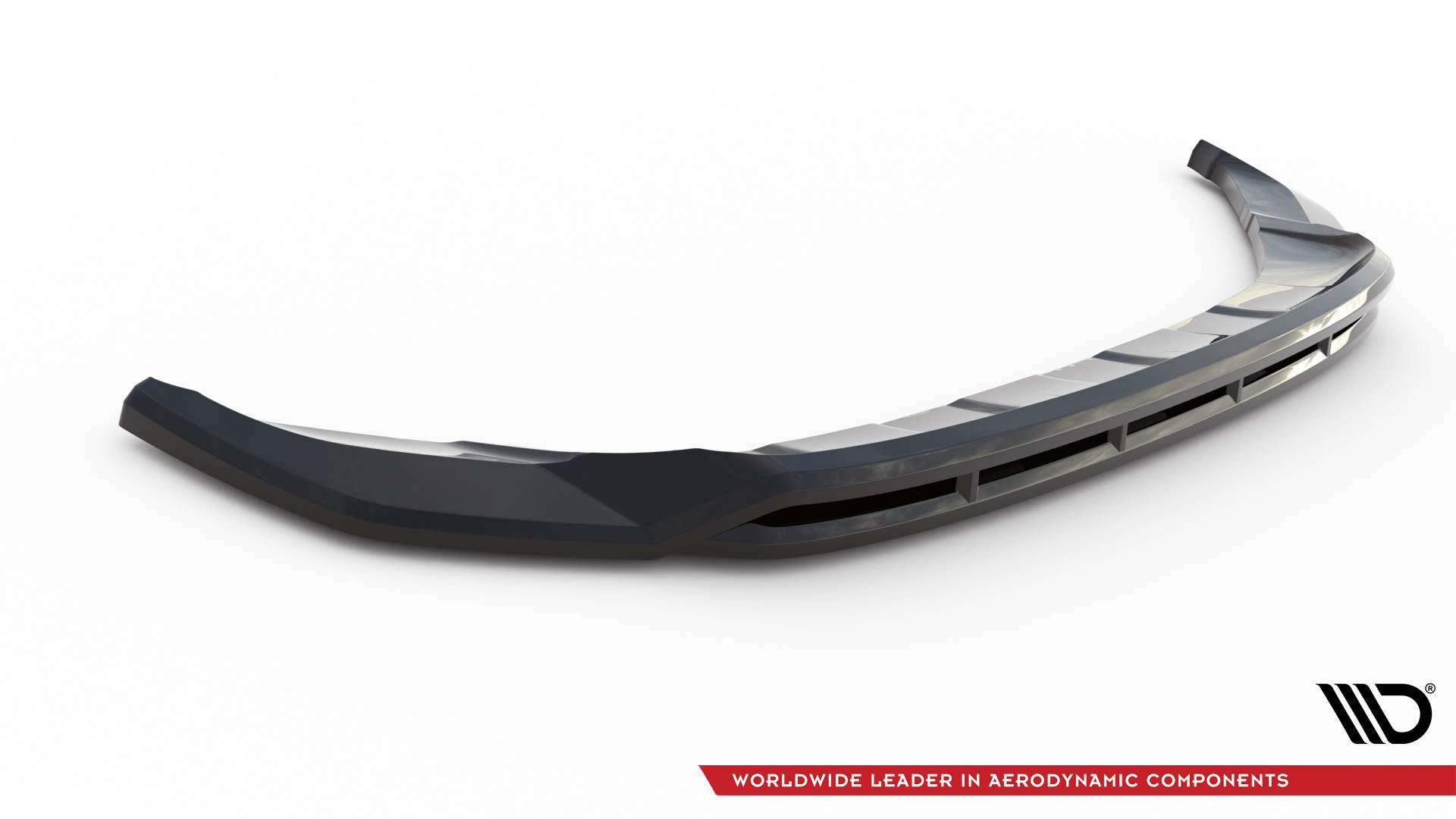 Maxton Design Street+ Spoilerlippe Front Ansatz V.1 passend für VW T-Roc R / R-Line Mk1 Facelift schwarz Hochglanz