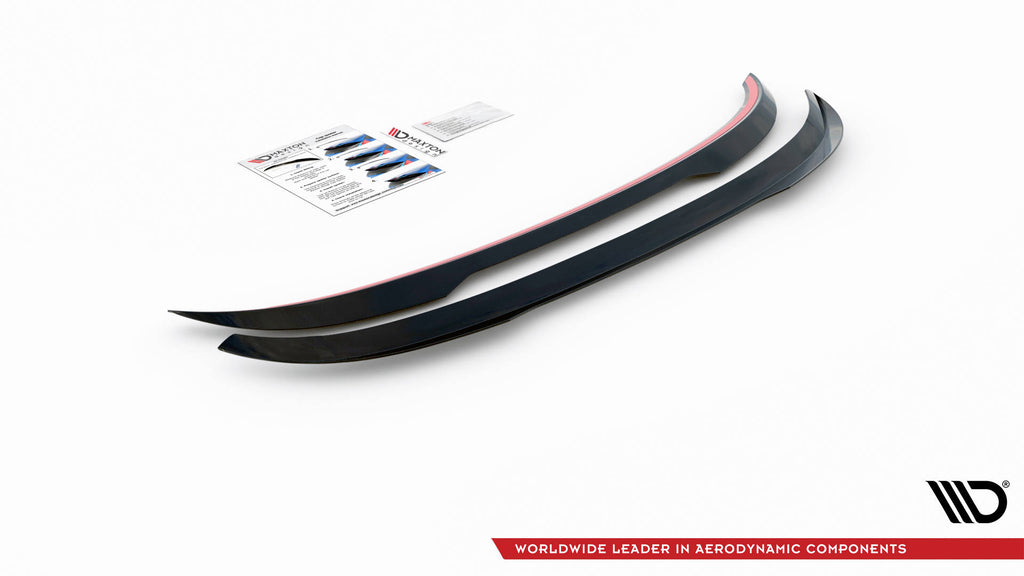 Maxton Design Spoiler CAP V.2 passend für Volvo V70 Mk3 schwarz Hochglanz