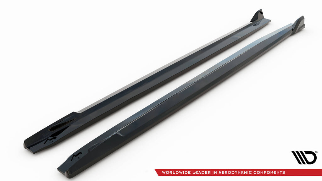 Maxton Design Street+ Seitenschweller Leisten V.2 passend für BMW X5 M-Paket G05 schwarz Hochglanz