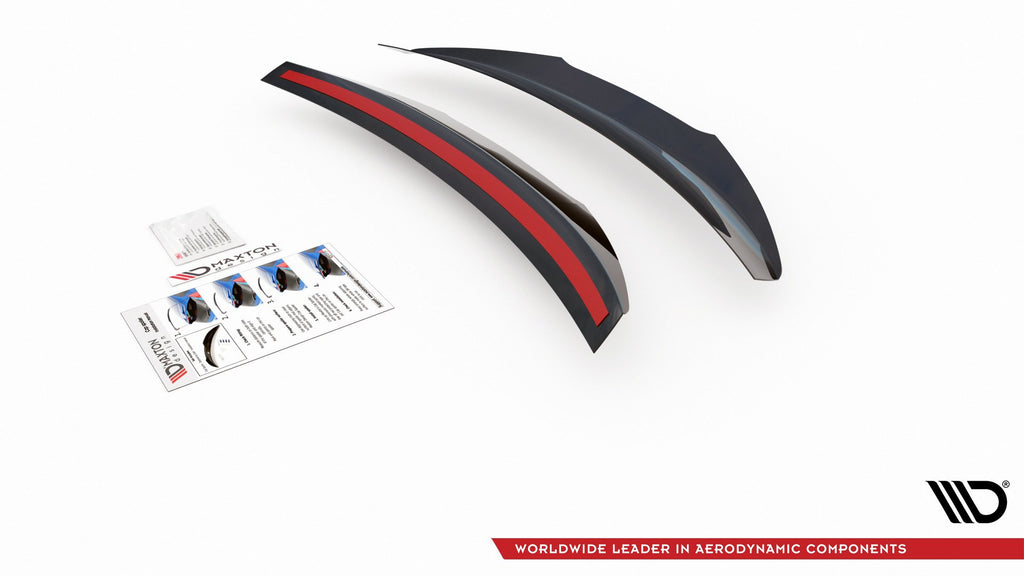 Maxton Design Spoiler CAP passend für Abarth 124 Spider schwarz Hochglanz