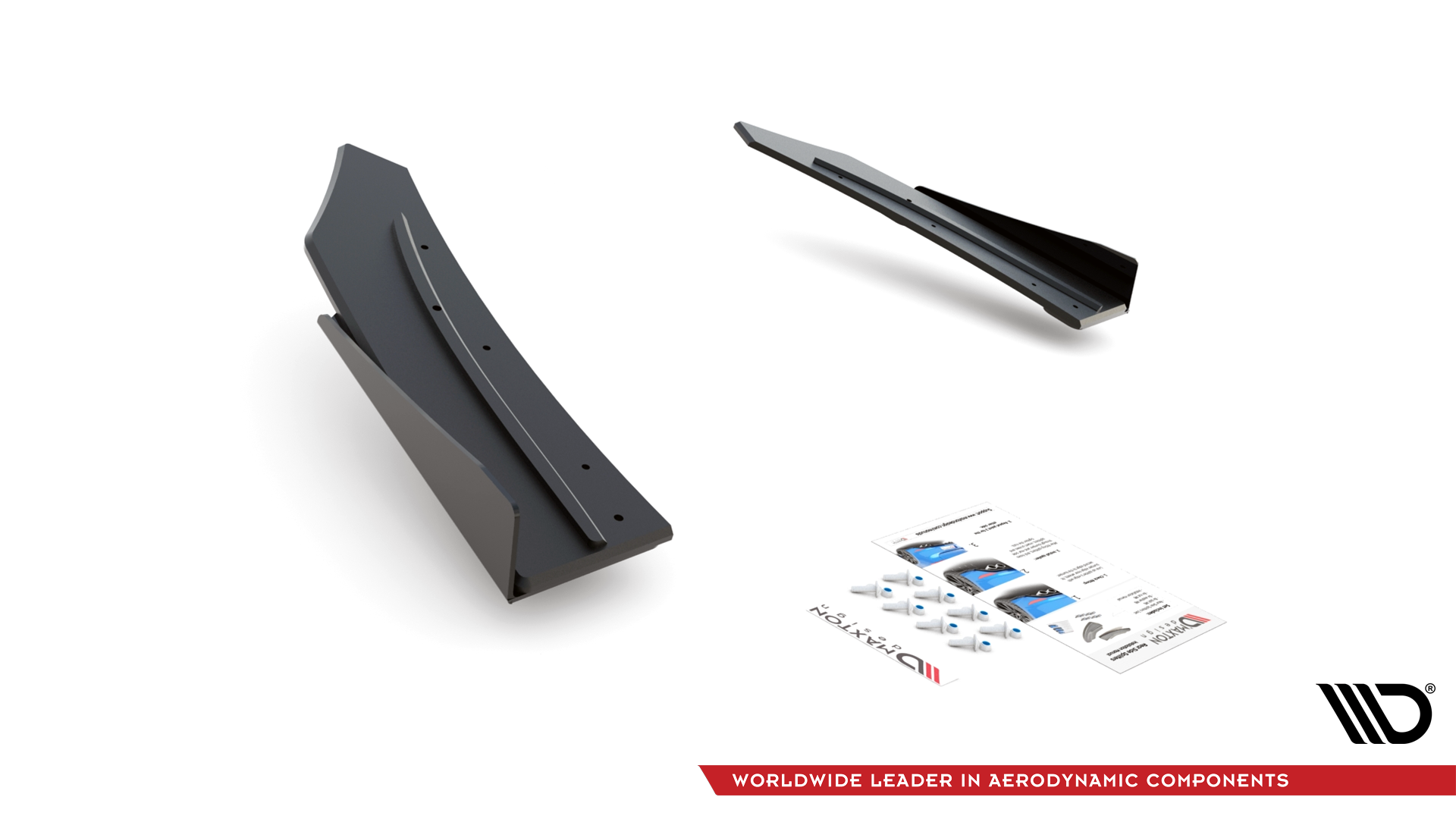 Maxton Design Street Pro Heck Ansatz Flaps Diffusor + Flaps passend für Mercedes-AMG C43 Coupe C205 schwarz Hochglanz