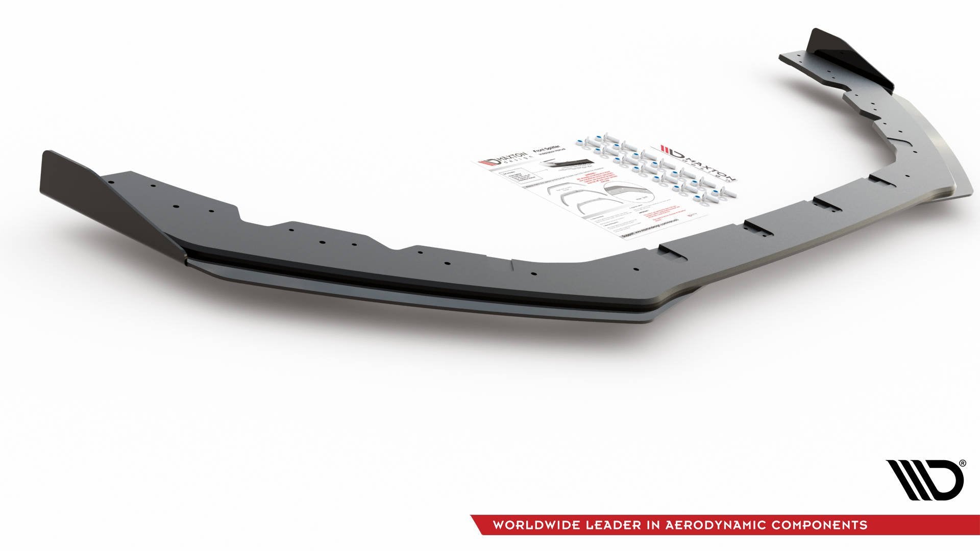 Maxton Design Street Pro Street+ Spoilerlippe Front Ansatz passend für + Flaps passend für Ford Focus RS Mk3 schwarz Hochglanz