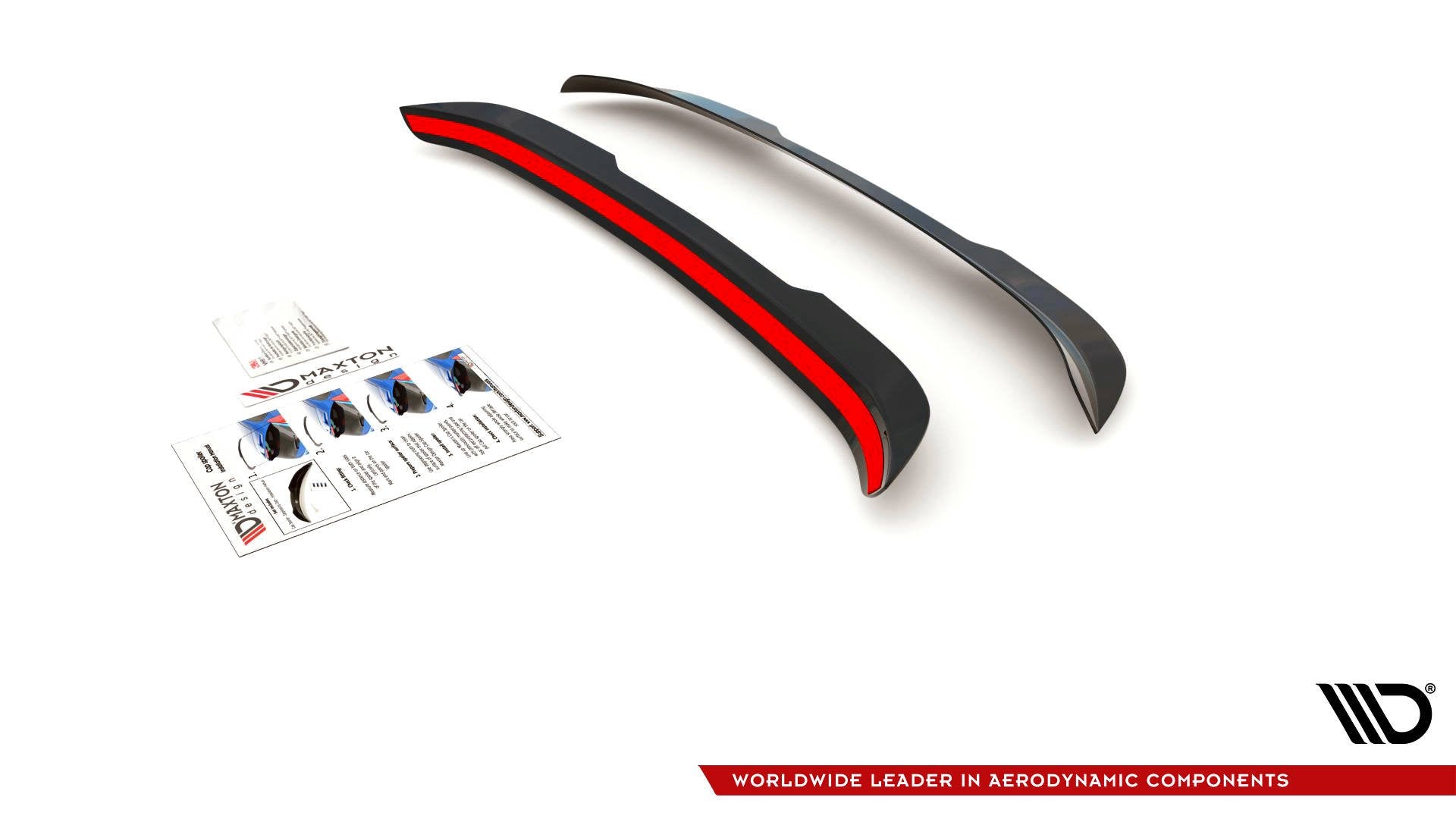 Maxton Design Spoiler CAP passend für Ford Focus ST-Line Mk3 FL schwarz Hochglanz