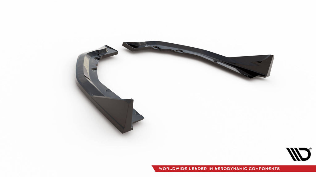 Maxton Design Heck Ansatz Flaps Diffusor V.3 passend für CSL Look BMW M4 G82 / G82 Facelift schwarz Hochglanz