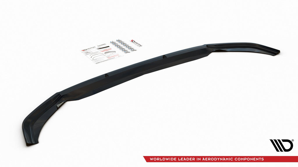 Maxton Design Street+ Spoilerlippe Front Ansatz V.1 passend für VW Polo GTI / R-line Mk6 schwarz Hochglanz