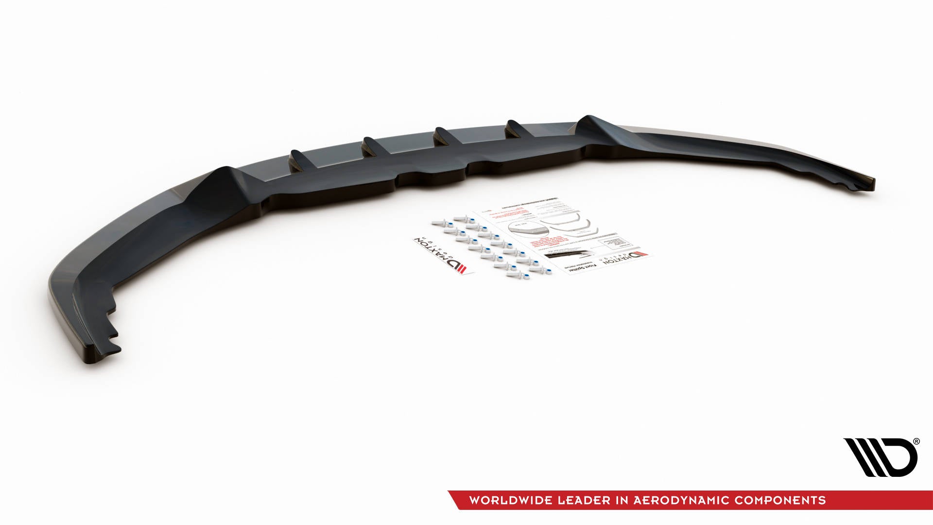 Maxton Design Street+ Spoilerlippe Front Ansatz V.3 passend für BMW 8 Coupe G15 / 8 Gran Coupe M Paket G16 schwarz Hochglanz