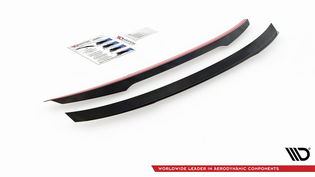 Maxton Design Spoiler CAP passend für Peugeot 508 Limousine Mk2 schwarz Hochglanz