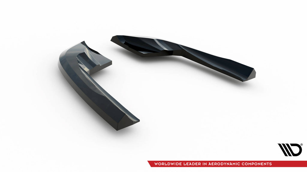 Maxton Design Heck Ansatz Flaps Diffusor passend für Audi A3 S-Line / S3 Sportback 8V schwarz Hochglanz