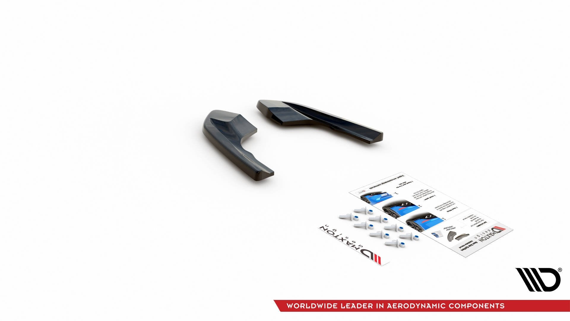 Maxton Design Heck Ansatz Flaps Diffusor V.1 passend für VW Golf R Hatchback Mk8 Facelift schwarz Hochglanz