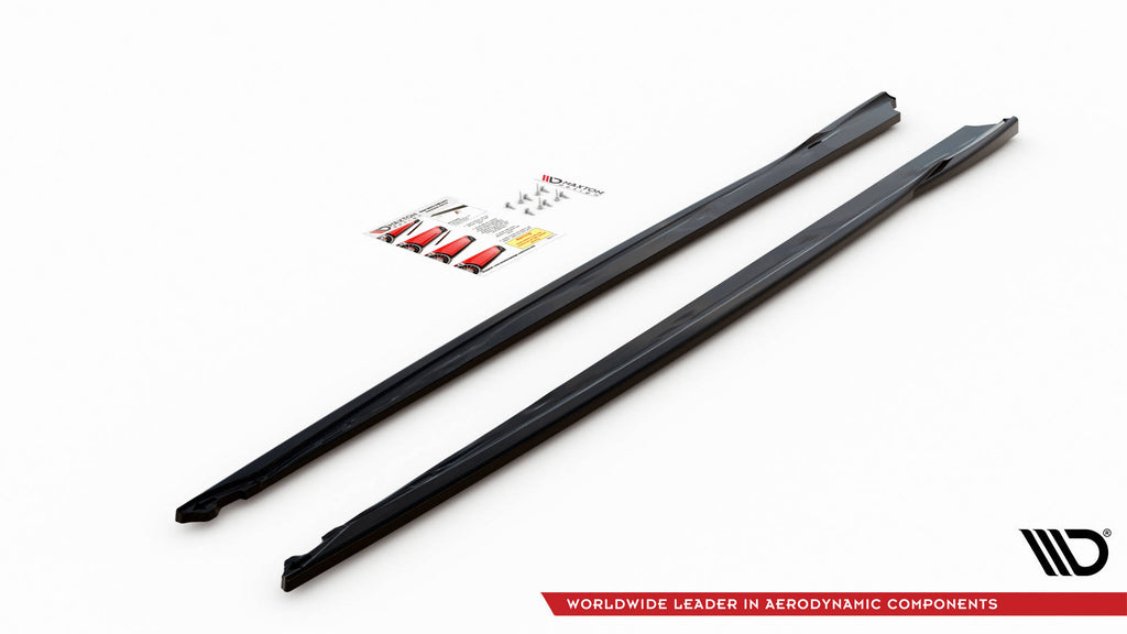 Maxton Design Street+ Seitenschweller Leisten passend für V.3 passend für Toyota Supra Mk5 schwarz Hochglanz
