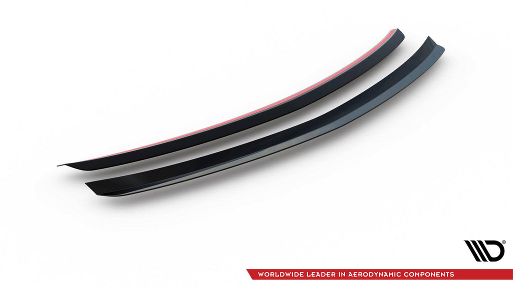 Maxton Design Spoiler CAP passend für Mercedes-Benz C Limousine Standard / AMG-Line W204 / W204 Facelift schwarz Hochglanz