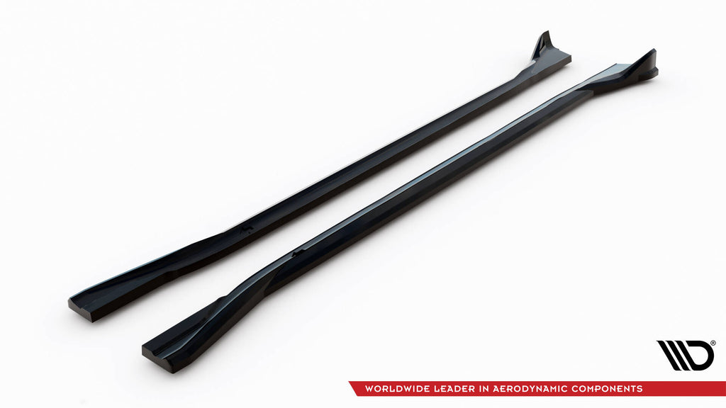 Maxton Design Street+ Seitenschweller Leisten passend für BMW XM G09 schwarz Hochglanz