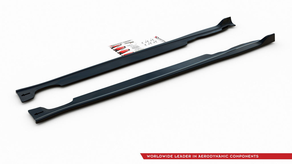 Maxton Design Seitenschweller Ansatz für Mini Countryman Mk1 JCW schwarz matt
