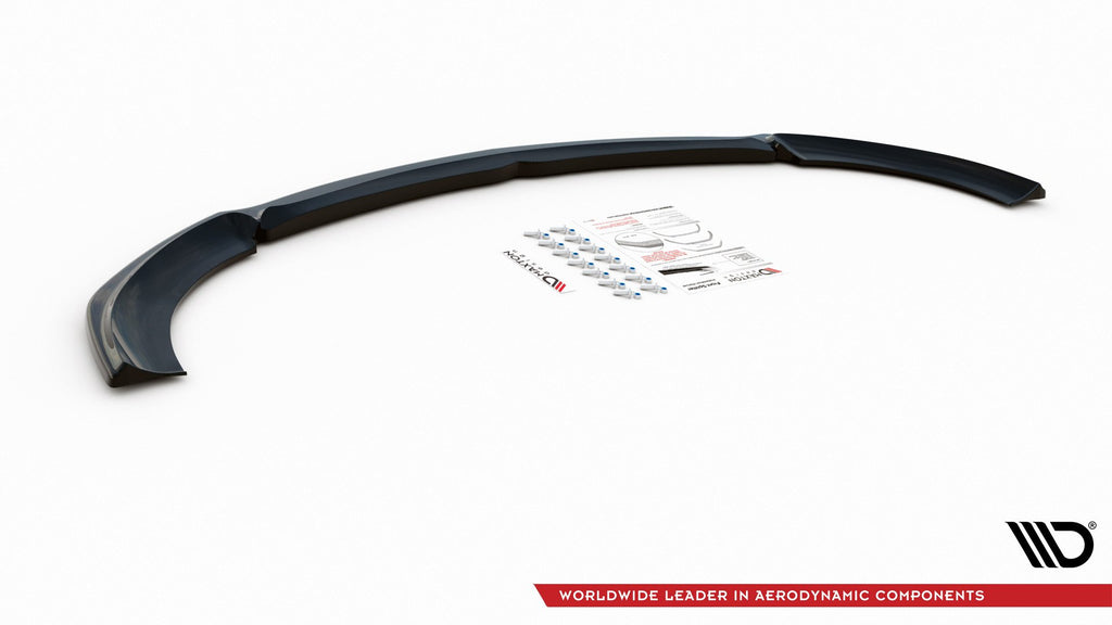 Maxton Design Street+ Spoilerlippe Front Ansatz V.2 passend für Mercedes-Benz E63 AMG Kombi/Limousine S213/W213 schwarz Hochglanz