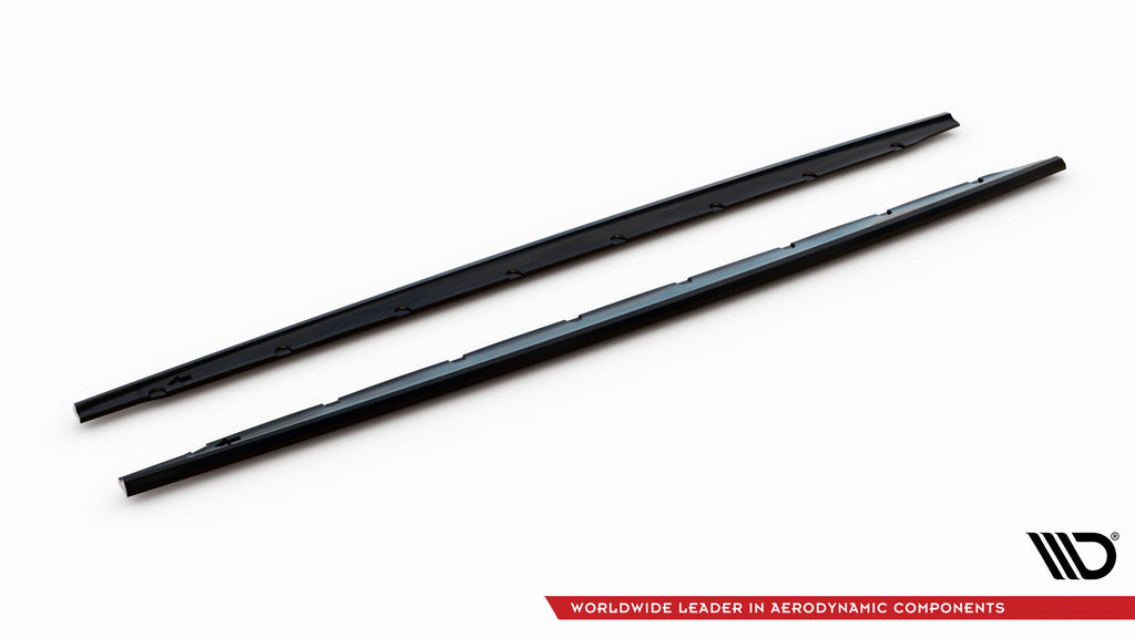 Maxton Design Street+ Seitenschweller Leisten passend für V.1 passend für BMW 1er M-Paket F70 schwarz Hochglanz