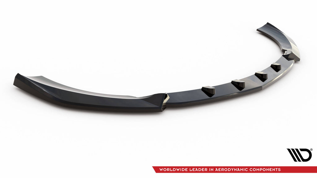 Maxton Design Street+ Spoilerlippe Front Ansatz V.2 passend für Mercedes-AMG E63 W213 Facelift schwarz Hochglanz