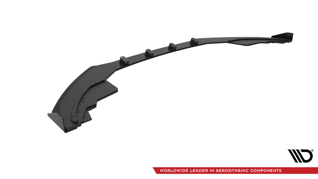 Maxton Design Street Pro Street+ Spoilerlippe Front Ansatz + Flaps passend für Audi S5 / A5 S-Line 8T schwarz Hochglanz