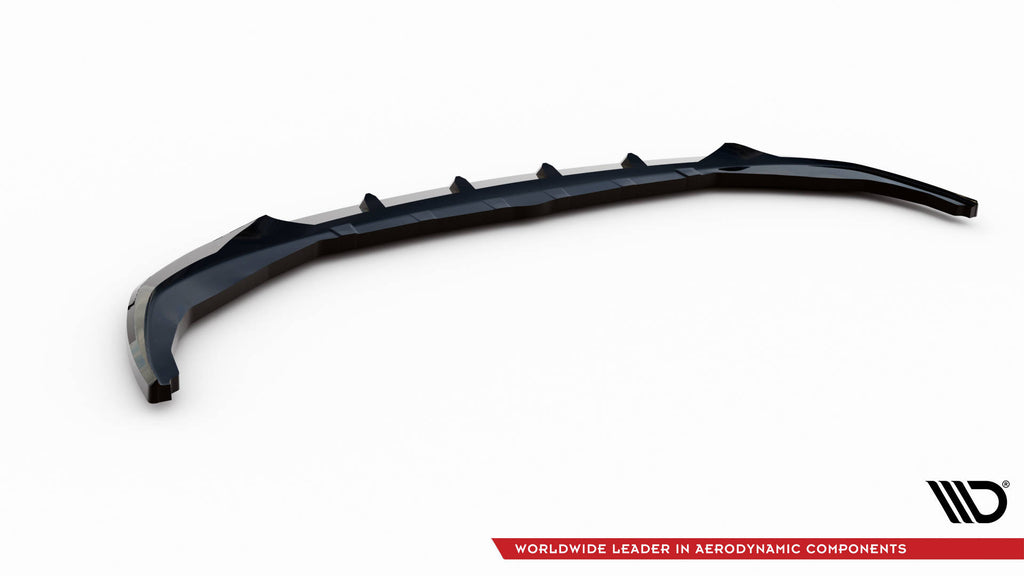 Maxton Design Street+ Spoilerlippe Front Ansatz V.1 passend für BMW 3er M340i / M-Paket G20 / G21 Facelift schwarz Hochglanz