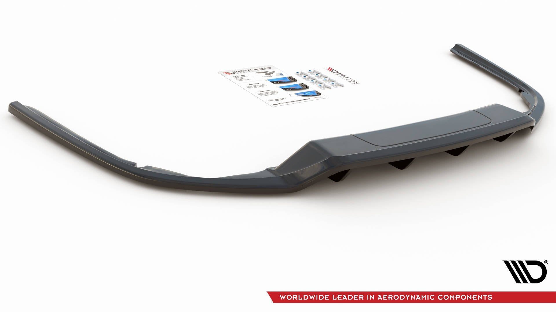 Maxton Design Street+ Mittlerer Diffusor RACE passend für VW Passat B8 schwarz Hochglanz