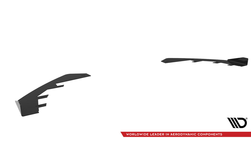 Maxton Design Front Stoßstange Flaps passend für Audi RS3 Limousine 8V Facelift schwarz Hochglanz