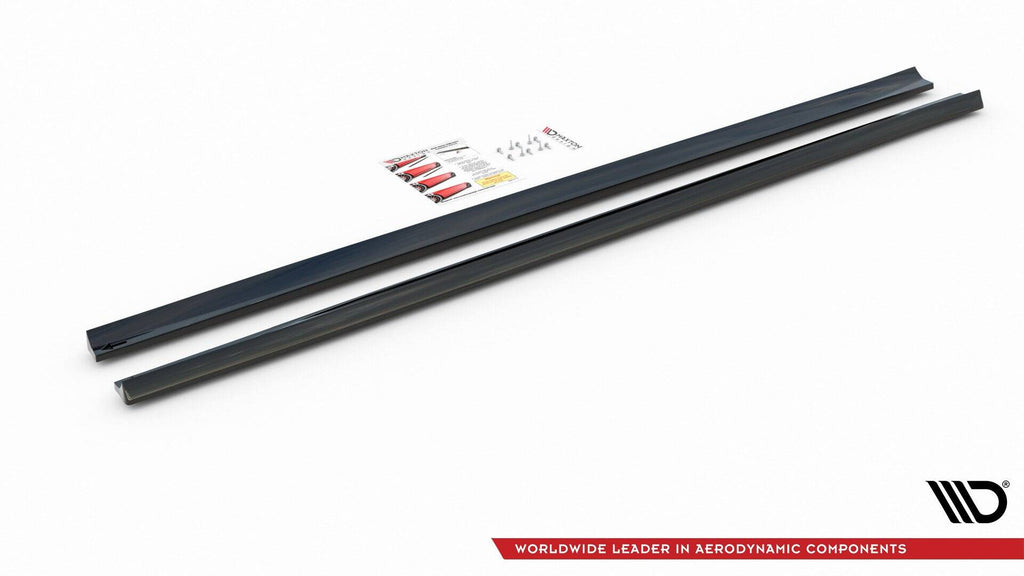 Maxton Design Street+ Seitenschweller Leisten passend für V.5 Ford Focus ST / ST-Line Mk4 Facelift schwarz Hochglanz