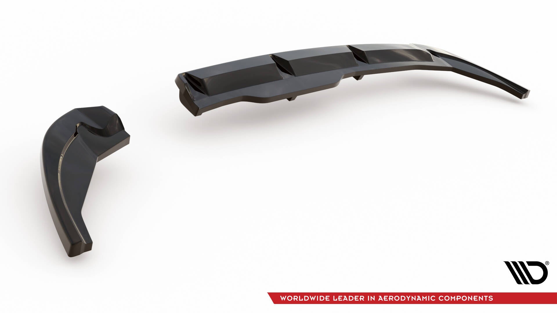 Maxton Design Street+ Mittlerer Diffusor RACE passend für Fiat 500X Sport Mk1 Facelift schwarz Hochglanz
