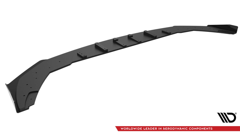 Maxton Design Street Pro Street+ Spoilerlippe Front Ansatz + Flaps passend für BMW 2 Coupe M-Paket / M240i G42 schwarz Hochglanz