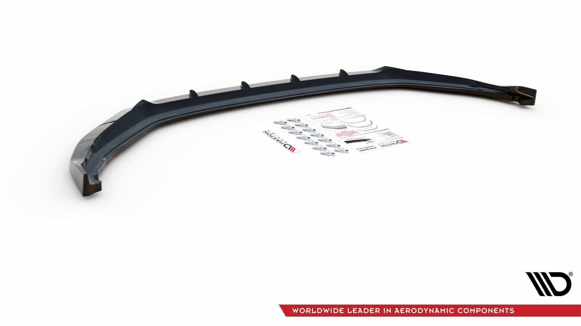 Maxton Design Street+ Spoilerlippe Front Ansatz V.2 passend für Skoda Kamiq Mk1 schwarz Hochglanz