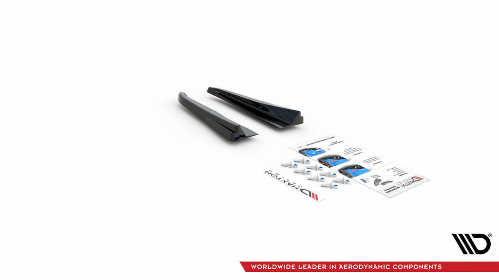 Maxton Design Heck Ansatz Flaps Diffusor passend für Audi RSQ3 SUV F3 schwarz Hochglanz