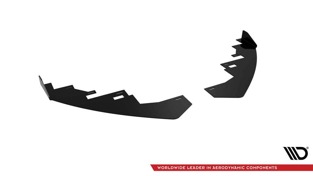 Maxton Design Front Stoßstange Flaps passend für Audi S5 / A5 S-Line 8T schwarz Hochglanz