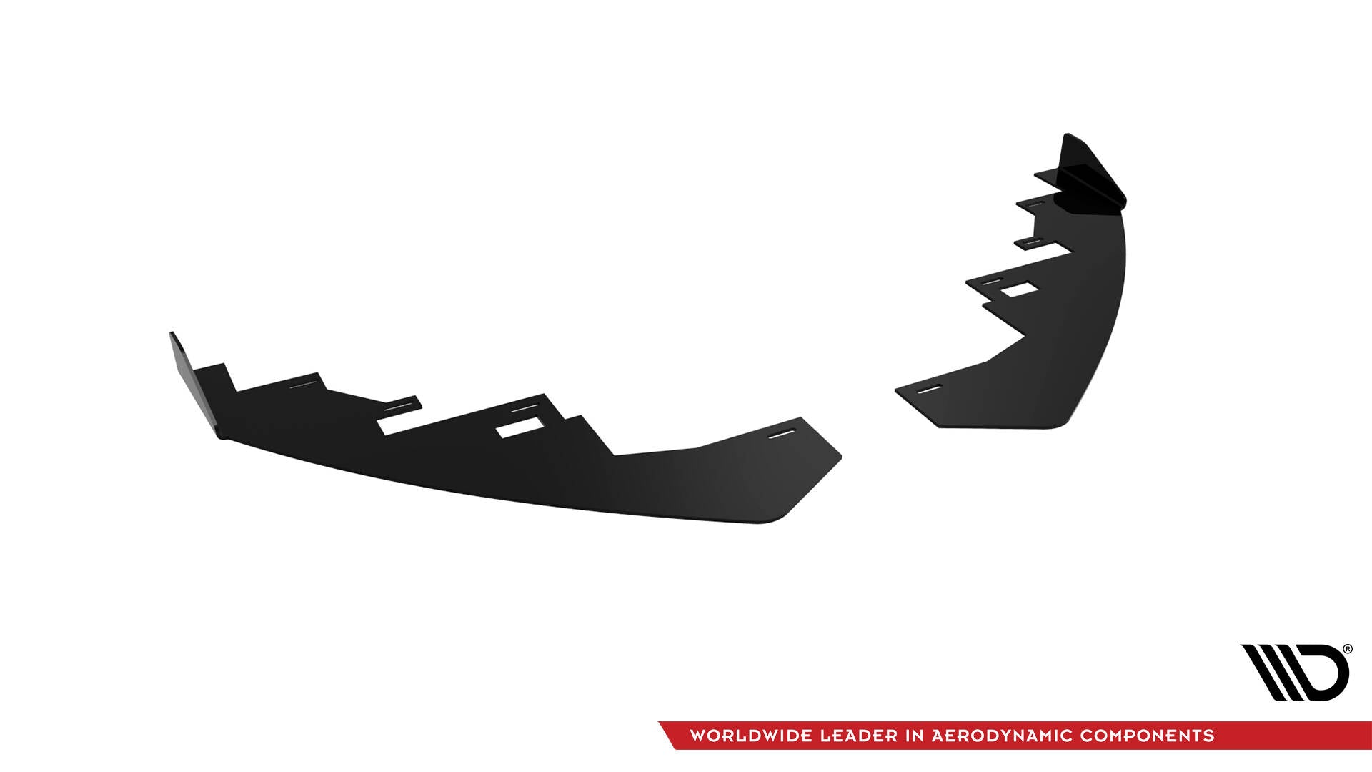 Maxton Design Front Stoßstange Flaps passend für Audi S5 / A5 S-Line 8T schwarz Hochglanz