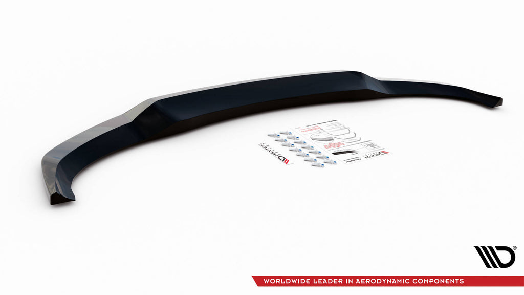 Maxton Design Street+ Spoilerlippe Front Ansatz V.2 passend für BMW X6 M-Paket G06 schwarz Hochglanz