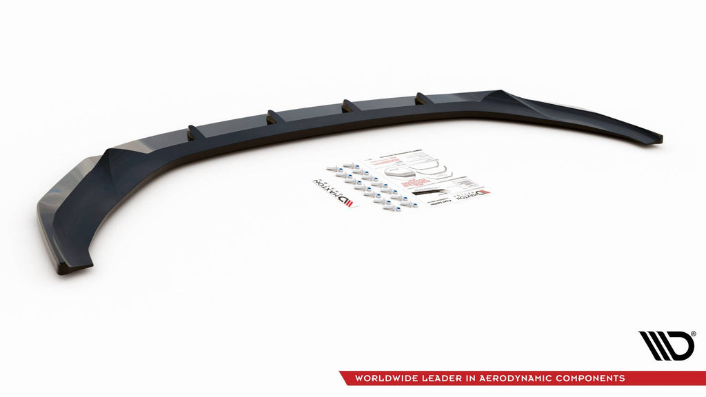 Maxton Design Street+ Spoilerlippe Front Ansatz V.1 passend für Audi A7 C8 schwarz Hochglanz