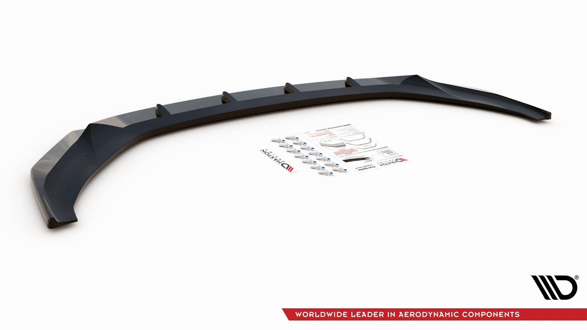 Maxton Design Street+ Spoilerlippe Front Ansatz V.1 passend für Audi A7 C8 schwarz Hochglanz