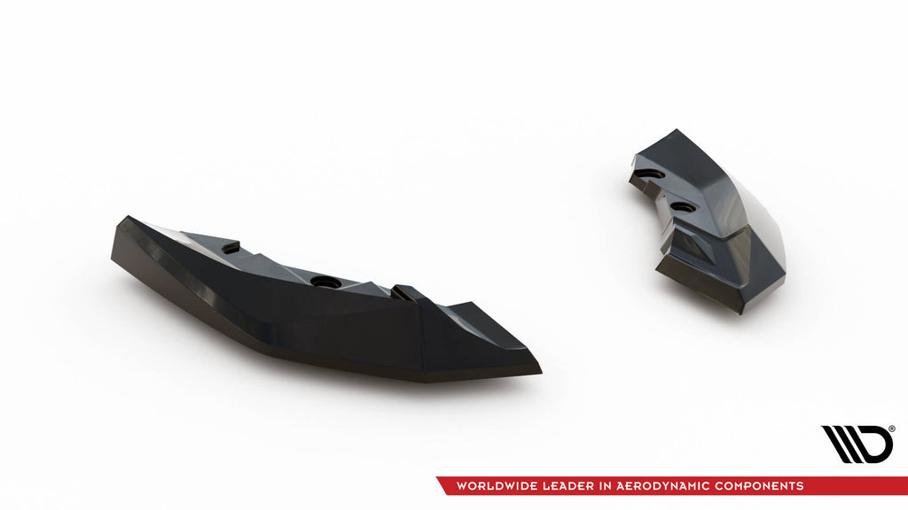 Maxton Design Heck Ansatz Flaps Diffusor V.2 passend für BMW 1er M-Paket F70 schwarz Hochglanz