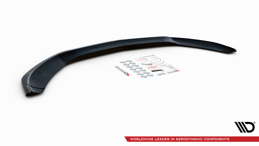 Maxton Design Street+ Spoilerlippe Front Ansatz V.1 passend für Mercedes-AMG C 43 / AMG-Line W205 schwarz Hochglanz