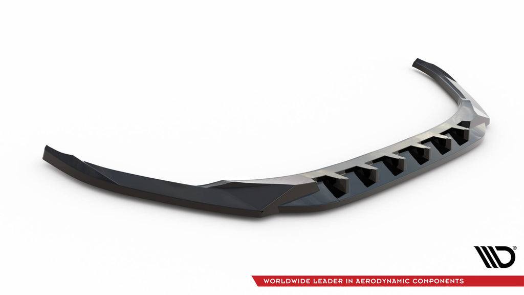 Maxton Design Street+ Spoilerlippe Front Ansatz V.1 passend für Audi A3 8Y schwarz Hochglanz