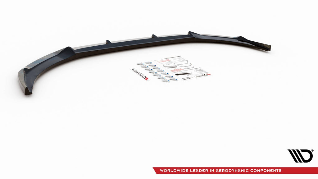 Maxton Design Street+ Spoilerlippe Front Ansatz V.3 passend für Audi A1 S-Line GB schwarz Hochglanz