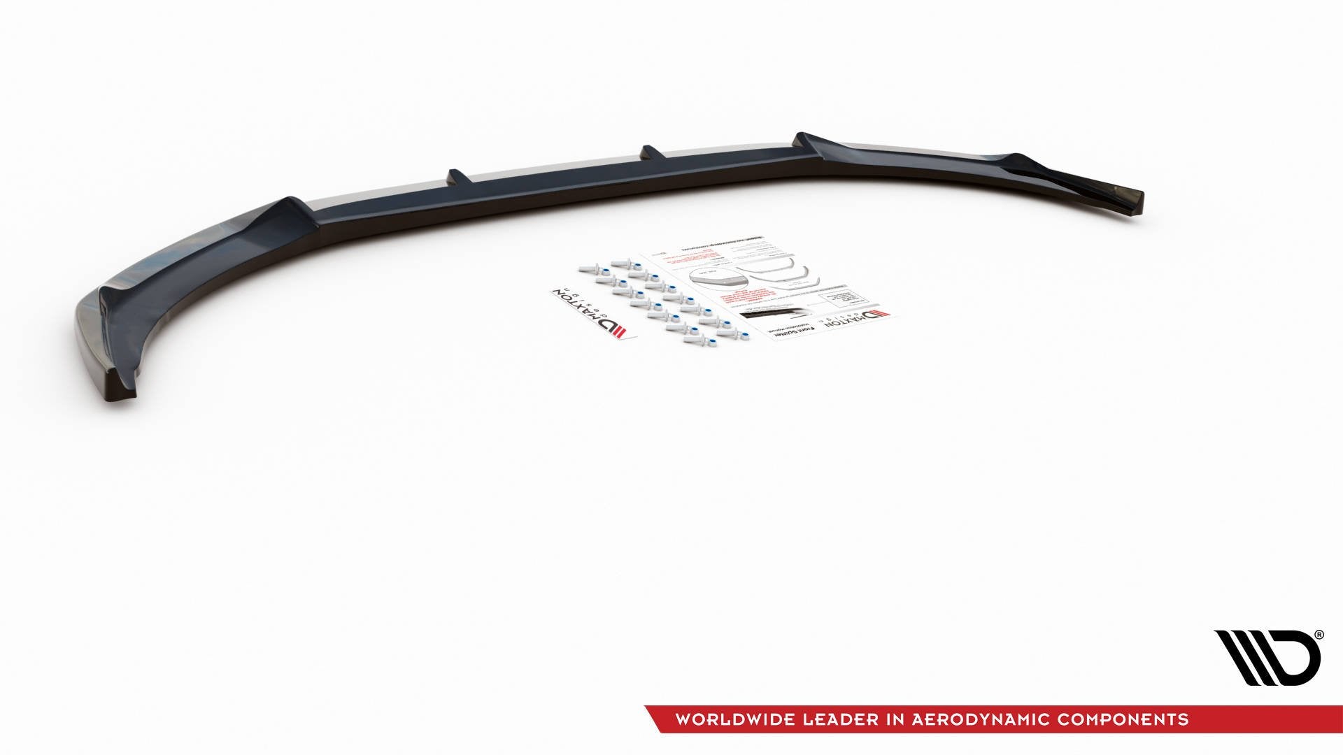 Maxton Design Street+ Spoilerlippe Front Ansatz V.3 passend für Audi A1 S-Line GB schwarz Hochglanz
