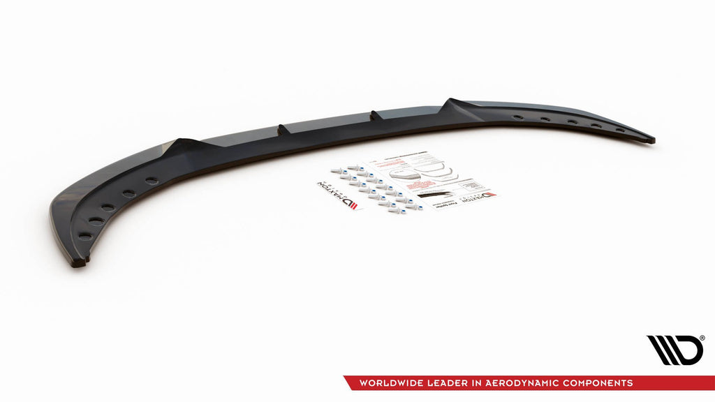 Maxton Design Street+ Spoilerlippe Front Ansatz V.1 passend für BMW 3er G20 / G21 schwarz Hochglanz