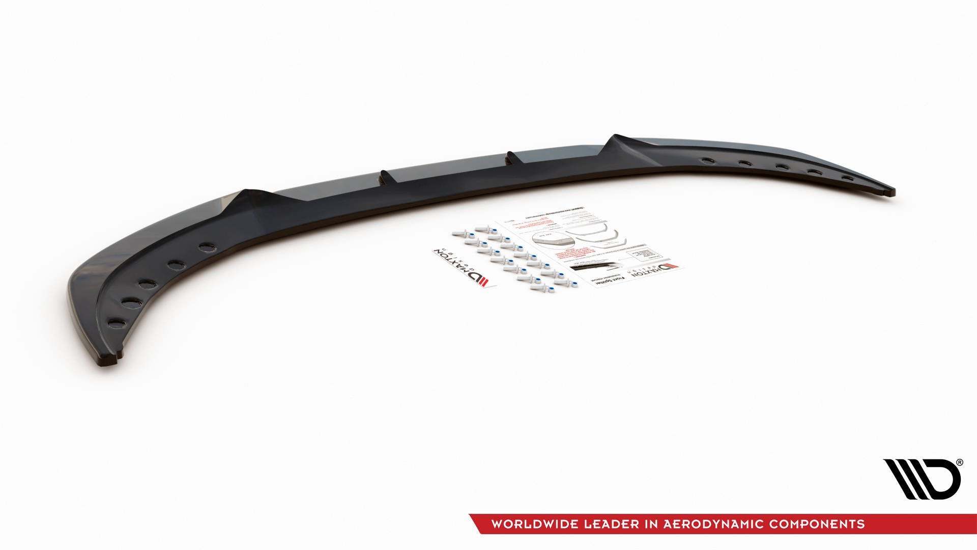 Maxton Design Street+ Spoilerlippe Front Ansatz V.1 passend für BMW 3er G20 / G21 schwarz Hochglanz