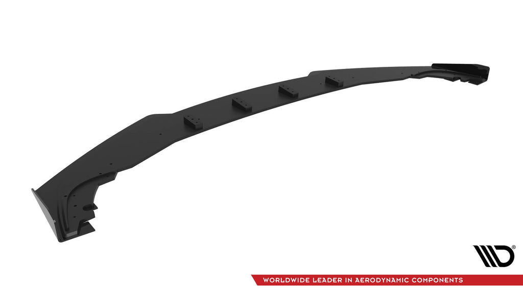Maxton Design Street Pro Street+ Spoilerlippe Front Ansatz + Flaps passend für Honda Civic Limousine Mk10 schwarz Hochglanz