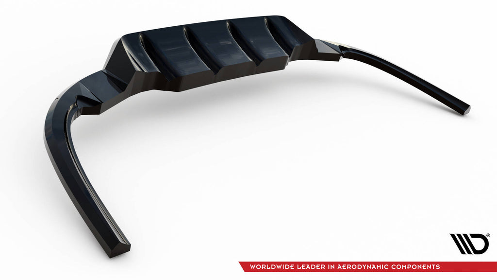Maxton Design Street+ Mittlerer Diffusor RACE passend für Ford Mondeo ST-Line Kombi Mk4 Facelift schwarz Hochglanz